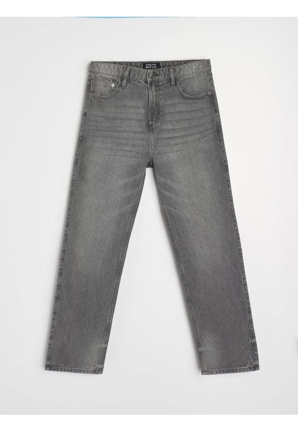 Sinsay - Jeansy loose fit z elektem sprania - szary. Kolor: szary