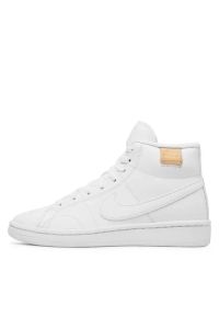 Nike Court Royale 2 Mid Sneakersy damskie. Okazja: na co dzień, do pracy, na spacer. Kolor: biały. Materiał: jeans, materiał, skóra. Szerokość cholewki: normalna. Sezon: lato. Model: Nike Court. Sport: turystyka piesza, tenis