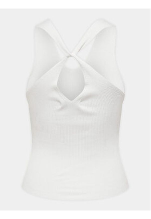 JDY Top Sabrina 15258897 Biały Slim Fit. Kolor: biały. Materiał: wiskoza