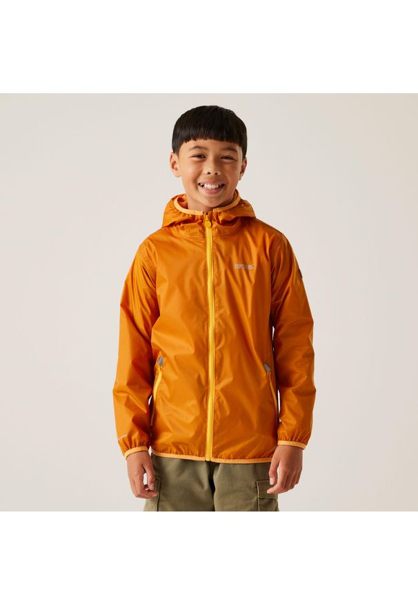 Regatta - Lever II dziecięca wodoodporna turystyczna wodoodporna kurtka. Kolor: pomarańczowy