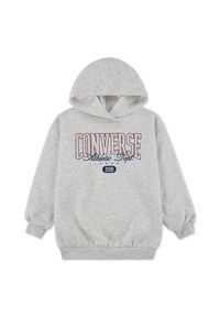 Dziewczęca bluza z kapturem Converse Boyfriend. Typ kołnierza: kaptur. Kolor: szary. Sport: skateboard #1