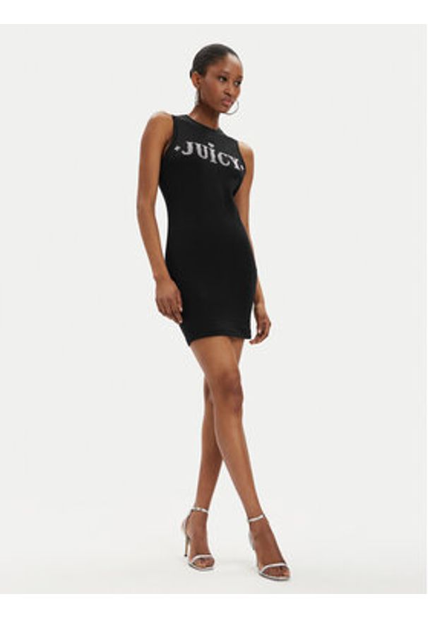 Juicy Couture Sukienka codzienna Prince Rodeo JCBED223827 Czarny Slim Fit. Okazja: na co dzień. Kolor: czarny. Materiał: bawełna. Typ sukienki: proste. Styl: casual