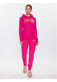 Versace Jeans Couture Bluza Logo 74HAIT03 Różowy Regular Fit. Typ kołnierza: kołnierzyk włoski. Kolor: różowy. Materiał: bawełna #3