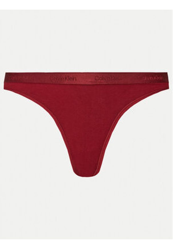 Calvin Klein Underwear Komplet 3 par stringów Thong 3pk 000QD5244E Kolorowy. Materiał: bawełna. Wzór: kolorowy