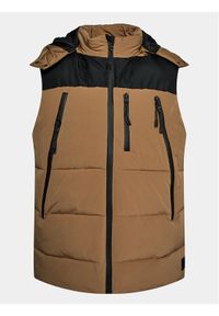 INDICODE Bezrękawnik Titanium 15-756 Brązowy Regular Fit. Kolor: brązowy. Materiał: syntetyk. Długość rękawa: bez rękawów