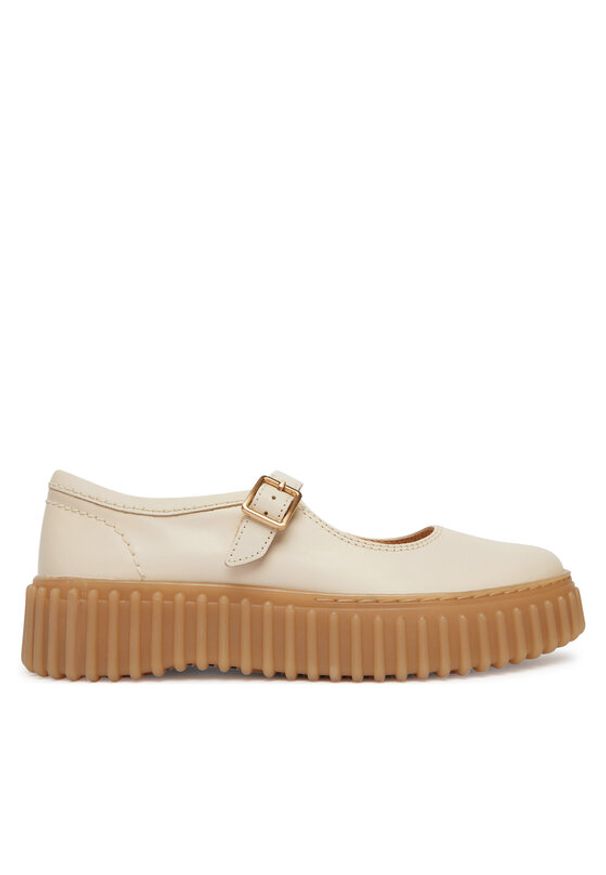 Clarks Półbuty Torhill Jane 26186305 Écru. Kolor: kremowy. Materiał: skóra