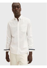 Tom Tailor Koszula 1032341 Biały Fitted Fit. Kolor: biały. Materiał: bawełna #3