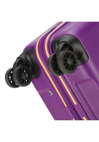 Wittchen - Duża walizka z ABS-u delikatnie żłobiona. Kolor: fioletowy. Materiał: guma. Wzór: kolorowy #6