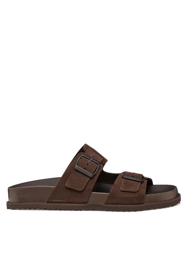 Klapki Geox. Kolor: brązowy