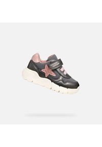Geox - Buty GEOX B FLEXYPER MINI GIRL Szary. Okazja: na co dzień. Kolor: różowy. Materiał: syntetyk, tkanina
