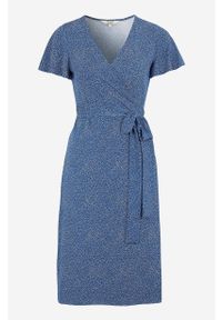 Cellbes - Wzorzysta, kopertowa sukienka z dżerseju. Kolor: niebieski. Materiał: jersey. Długość rękawa: krótki rękaw. Typ sukienki: kopertowe #2
