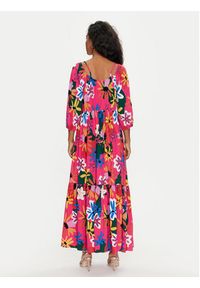 Tatuum Sukienka letnia Palmiko T2410.205 Różowy Regular Fit. Kolor: różowy. Materiał: wiskoza. Sezon: lato #3