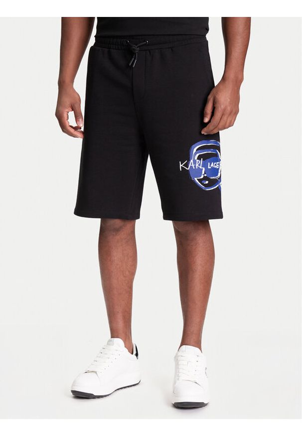 Karl Lagerfeld - KARL LAGERFELD Szorty sportowe 705114 553904 Czarny Loose Fit. Kolor: czarny. Materiał: bawełna. Styl: sportowy