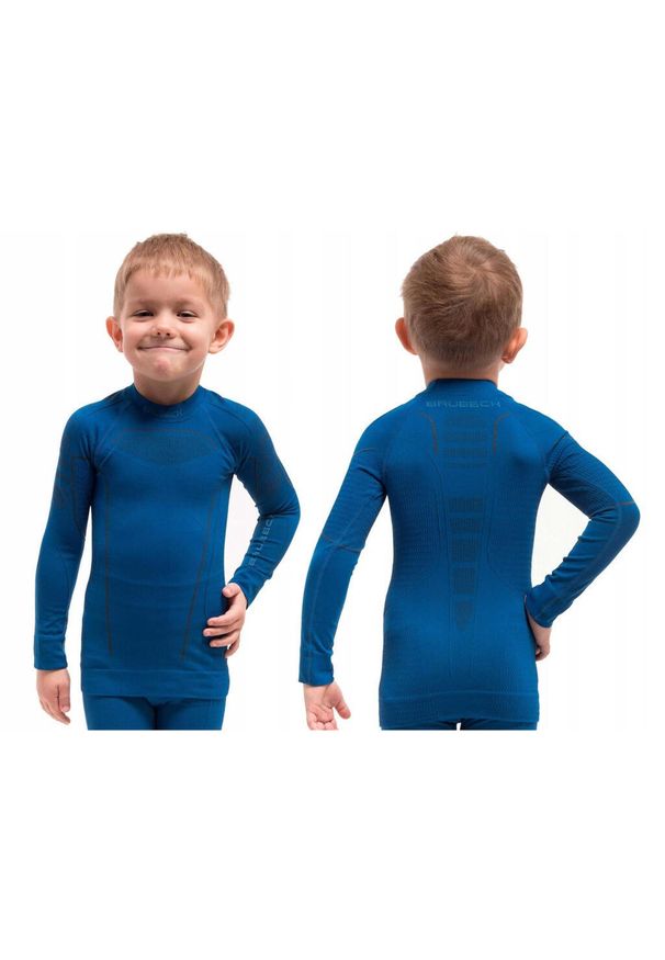 Bluza chłopięca Brubeck Thermo Kids niebieski 92/98 LS13660. Kolor: niebieski. Długość rękawa: długi rękaw