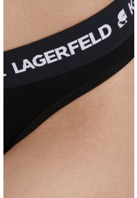 Karl Lagerfeld stringi (2-pack) kolor czarny. Kolor: czarny. Materiał: materiał
