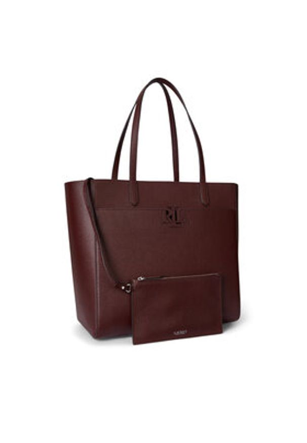 Lauren Ralph Lauren - LAUREN RALPH LAUREN Torebka Large Cameryn 431960183010 Bordowy. Kolor: czerwony. Materiał: skórzane