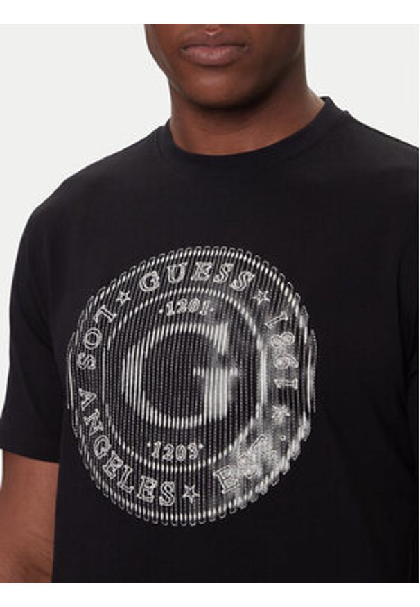 Guess T-Shirt M5BI15 K8FQ4 Czarny Regular Fit. Kolor: czarny. Materiał: bawełna