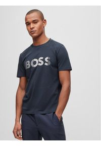 BOSS - Boss T-Shirt 50494106 Granatowy Regular Fit. Kolor: niebieski. Materiał: bawełna