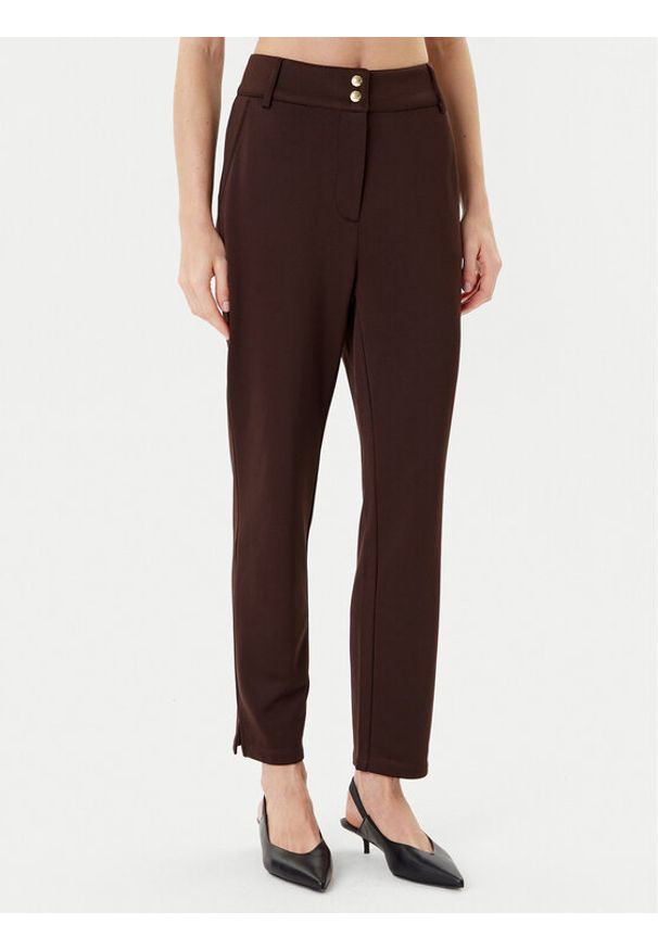 Liu Jo Sport Spodnie materiałowe TF5106 F0778 Brązowy Regular Fit. Kolor: brązowy. Materiał: wiskoza. Styl: sportowy