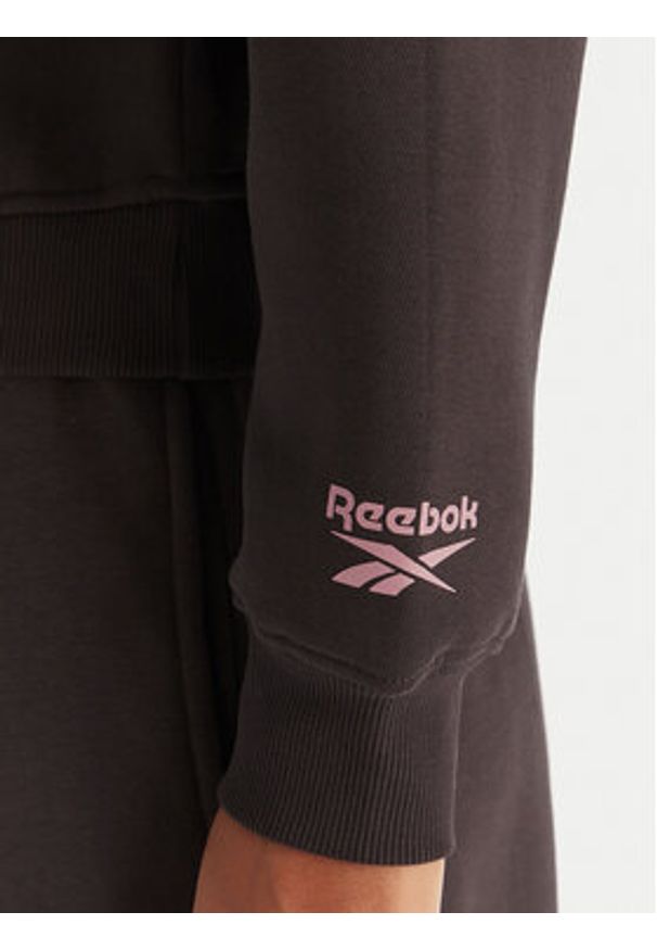 Reebok Bluza Tatty RK25167CCW Czarny Regular Fit. Kolor: czarny. Materiał: syntetyk