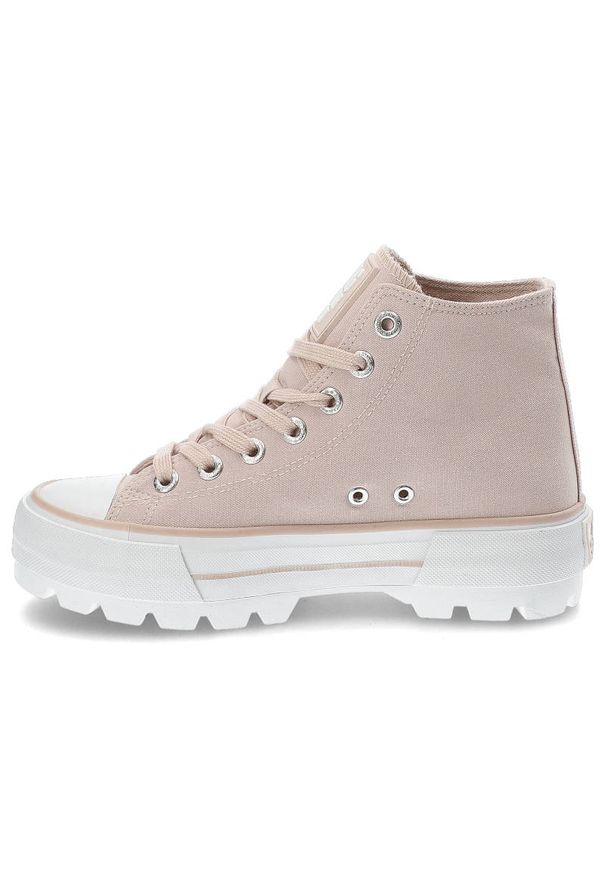 Big-Star - Różowe Trampki Big Star Modne Buty Damskie. Okazja: na co dzień. Kolor: różowy. Materiał: materiał. Szerokość cholewki: normalna. Wzór: gładki. Styl: casual