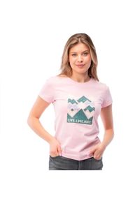 Hi-tec - T-shirt Damski Z Krótkim Rękawem Aldys. Kolor: różowy. Długość rękawa: krótki rękaw. Długość: krótkie