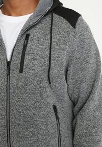 Born2be - Ciemnoszara Sportowa Bluza z Kapturem i Zasuwanymi Kieszeniami Lirriel. Typ kołnierza: kaptur. Kolor: szary. Materiał: jeans. Styl: sportowy #7