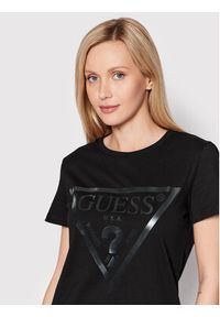 Guess T-Shirt V2YI07 K8HM0 Czarny Regular Fit. Kolor: czarny. Materiał: bawełna
