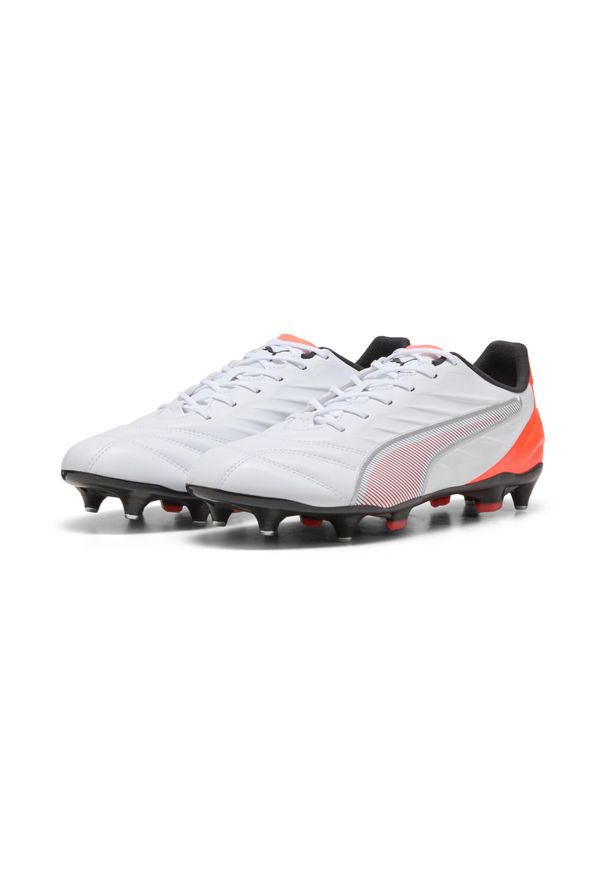 Puma - Buty piłkarskie unisex KING PRO MxSG PUMA White Silver Glowing Red Metallic. Kolor: czerwony, szary, biały, wielokolorowy. Sport: piłka nożna