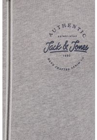 Jack & Jones bluza męska kolor szary z kapturem melanżowa. Okazja: na co dzień. Typ kołnierza: kaptur. Kolor: szary. Wzór: melanż. Styl: casual #3