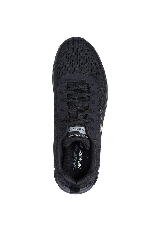 skechers - Adidasy Skechers Track - Leshur, Mężczyźni. Kolor: wielokolorowy, niebieski, czarny. Materiał: materiał. Sport: turystyka piesza
