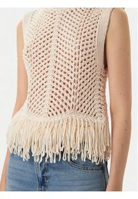 only - ONLY Top Kimmie 15365146 Beżowy Regular Fit. Kolor: beżowy. Materiał: syntetyk #8