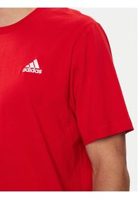 Adidas - adidas T-Shirt Essentials Single Jersey Embroidered Small Logo T-Shirt IC9290 Czerwony Regular Fit. Kolor: czerwony. Materiał: bawełna #3
