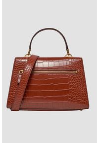 Guess - GUESS Brązowa torebka Sestri Luxury. Kolor: brązowy. Wzór: motyw zwierzęcy. Materiał: skórzane #5
