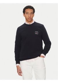 TOMMY HILFIGER - Tommy Hilfiger Bluza Stack MW0MW38673 Granatowy Regular Fit. Kolor: niebieski. Materiał: bawełna
