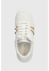 Guess sneakersy LEMSTUD kolor biały FL8MMS ELE12. Nosek buta: okrągły. Zapięcie: sznurówki. Kolor: biały. Materiał: guma. Obcas: na platformie #2