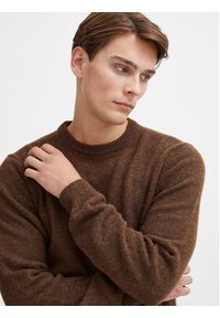 Casual Friday Sweter 20503970 Brązowy Regular Fit. Okazja: na co dzień. Kolor: brązowy. Materiał: wełna. Styl: casual #6