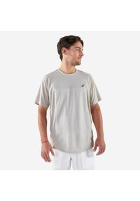 KUIKMA - Koszulka tenisowa męska krótki rękaw Artengo Dry Gaël Monfils. Kolor: beżowy. Materiał: materiał, elastan. Długość rękawa: krótki rękaw. Długość: krótkie. Sport: tenis