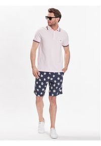 TOMMY HILFIGER - Tommy Hilfiger Polo 1985 MW0MW30750 Różowy Slim Fit. Typ kołnierza: polo. Kolor: różowy. Materiał: bawełna #5