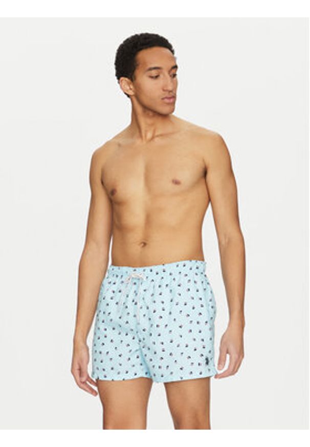 U.S. Polo Assn. Szorty kąpielowe MUP2436 Błękitny Regular Fit. Kolor: niebieski. Materiał: syntetyk
