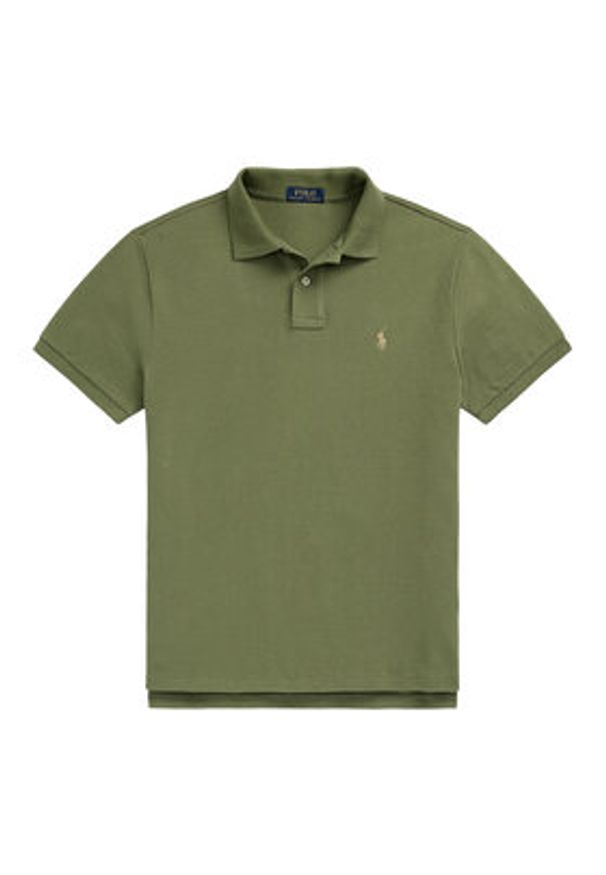 Polo Ralph Lauren Polo 710536856465 Zielony Slim Fit. Typ kołnierza: polo. Kolor: zielony. Materiał: bawełna