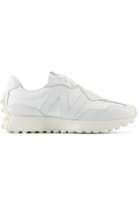 Buty unisex New Balance U327LP – białe. Okazja: na co dzień. Kolor: biały. Materiał: skóra, guma, materiał. Szerokość cholewki: normalna