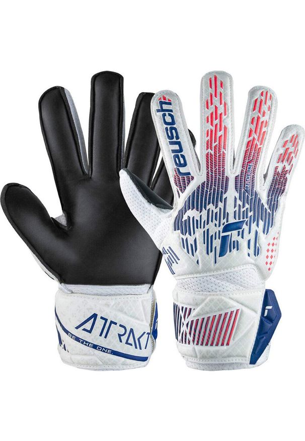 Rękawice bramkarskie Reusch Attrakt Solid. Kolor: biały. Sport: piłka nożna