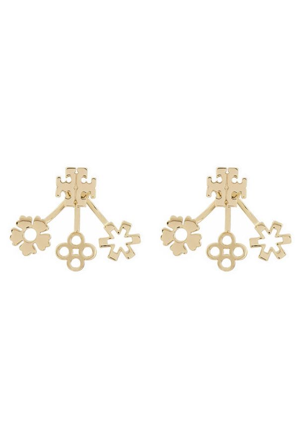 Tory Burch Kolczyki Kira Clover Front-Back Earring 160178 Złoty. Materiał: metalowe. Kolor: złoty