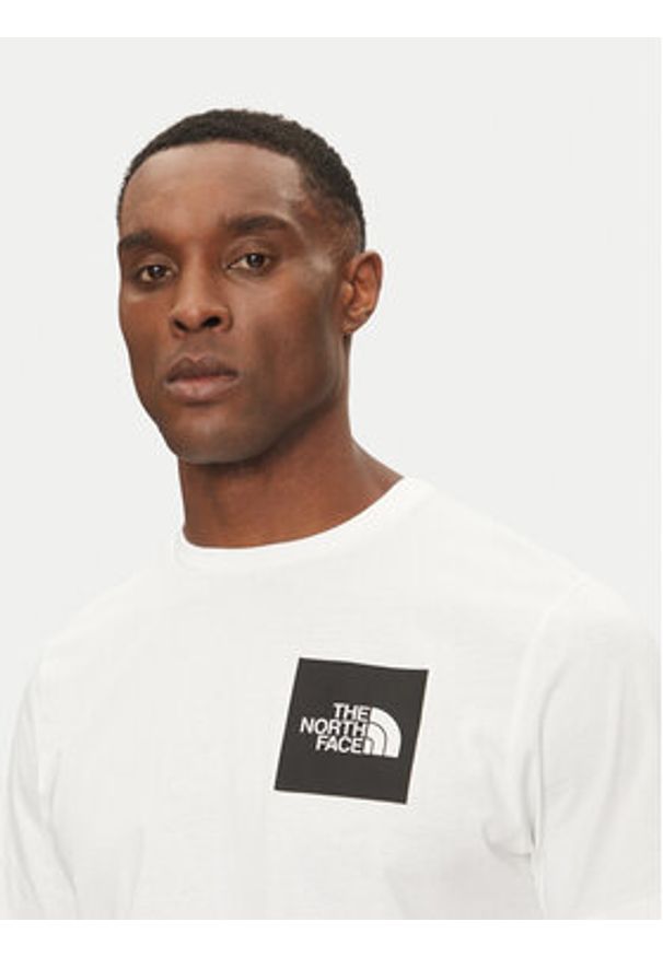 The North Face T-Shirt Fine NF0A8A6M Biały Regular Fit. Kolor: biały. Materiał: syntetyk