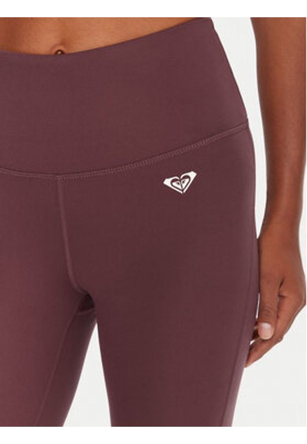 Roxy Legginsy Heart Into It Ankle ERJNP03690 Fioletowy Slim Fit. Kolor: fioletowy. Materiał: syntetyk