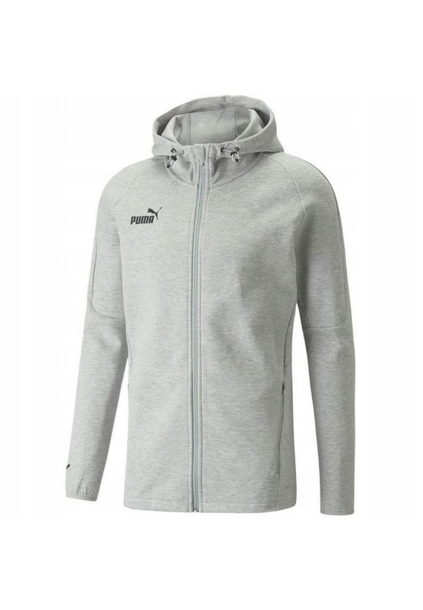 Puma - Męska Bluza Z Kapturem TeamFINAL Casuals Full Zip. Typ kołnierza: kaptur. Kolor: szary