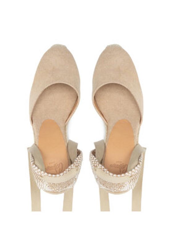 Castañer Espadryle Carina/8/002 021642-2017 Beżowy. Kolor: beżowy. Materiał: materiał