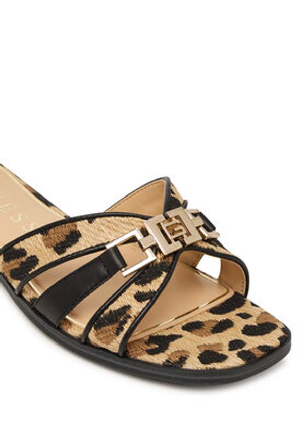 Guess Klapki FLJREA PEL19 Beżowy. Kolor: beżowy. Materiał: skóra