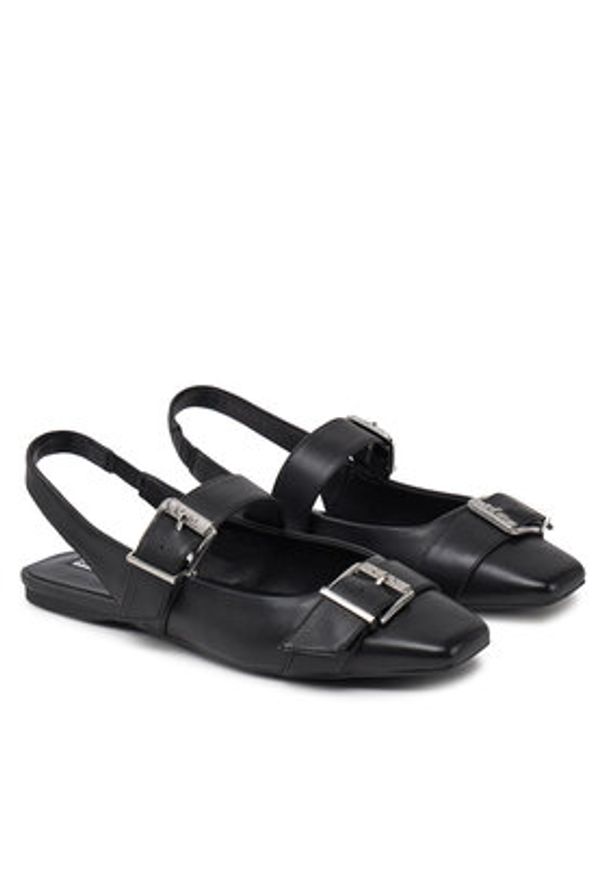 Karl Lagerfeld - KARL LAGERFELD Baleriny Konnie KL40186A Czarny. Kolor: czarny. Materiał: skóra